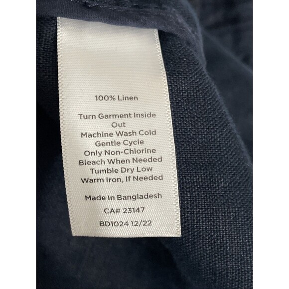 Talbots Plus Petite 1X  Blue Linen Jacket Lightweight Workwear Coastal - Picture 13 of 15